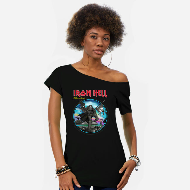 Iron Hell-Womens-Off Shoulder-Tee-rocketman_art