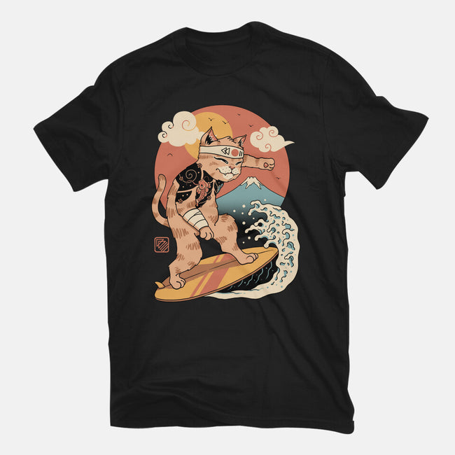 Meowster Surfer-Unisex-Basic-Tee-vp021