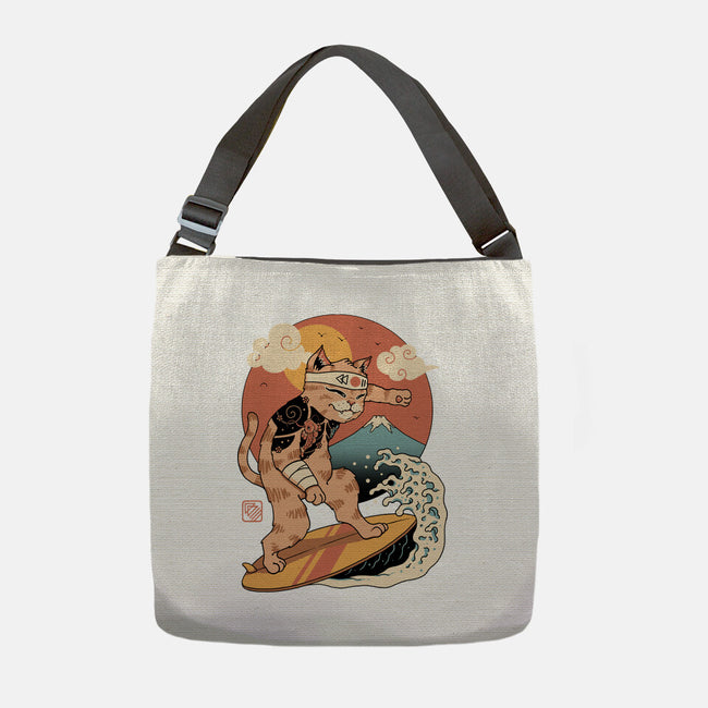 Meowster Surfer-None-Adjustable Tote-Bag-vp021