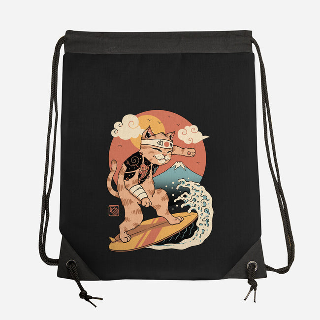 Meowster Surfer-None-Drawstring-Bag-vp021