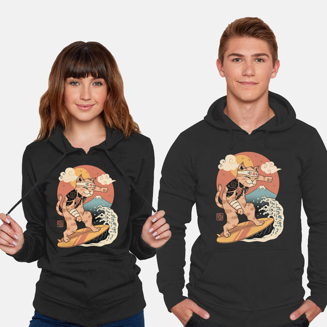 Meowster Surfer-Unisex-Pullover-Sweatshirt-vp021