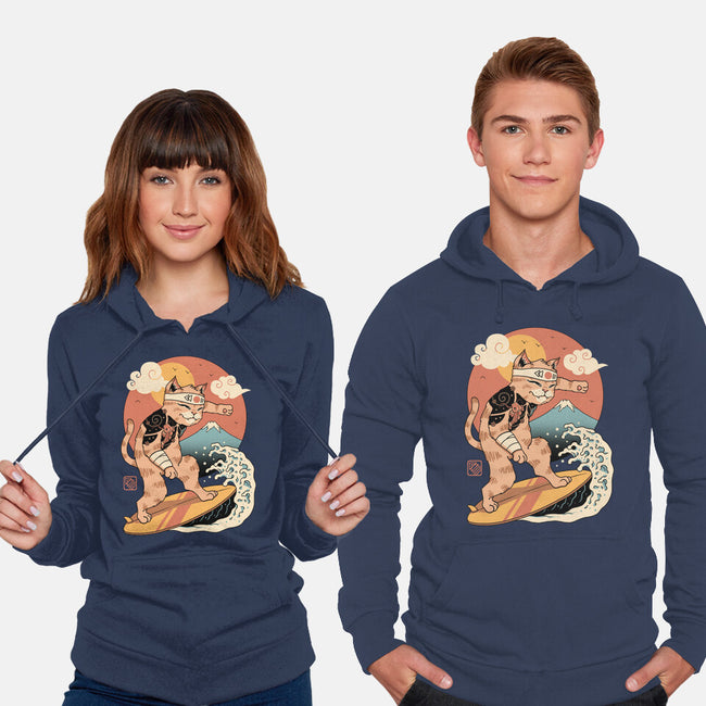 Meowster Surfer-Unisex-Pullover-Sweatshirt-vp021