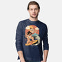 Meowster Surfer-Mens-Long Sleeved-Tee-vp021