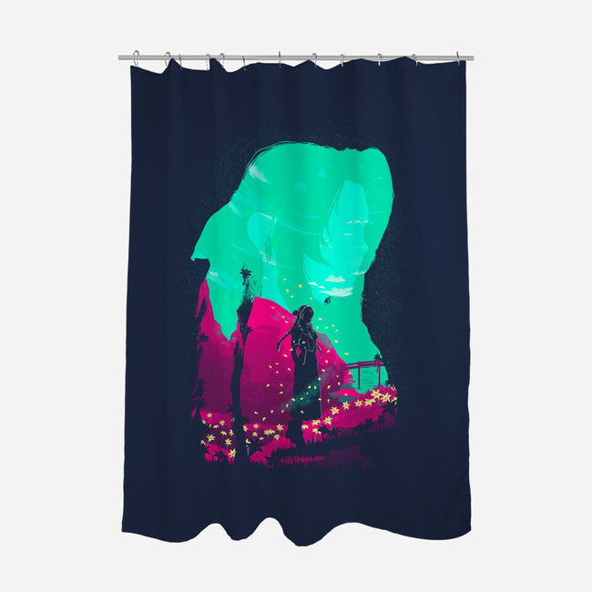 Ancient-None-Polyester-Shower Curtain-Donnie