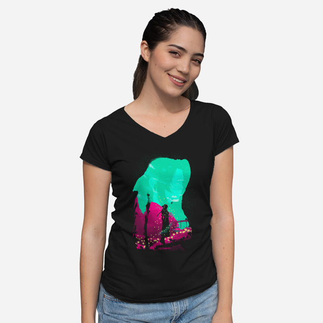 Ancient-Womens-V-Neck-Tee-Donnie