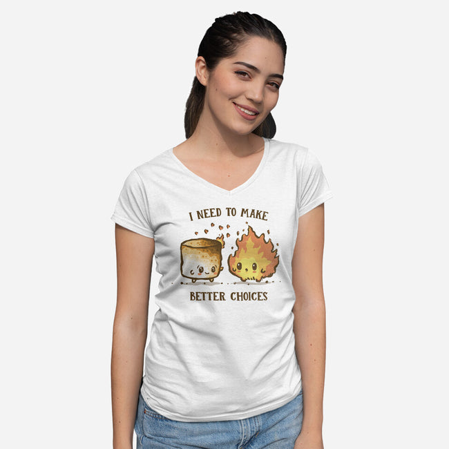 I Need To Make Better Choices-Womens-V-Neck-Tee-kg07