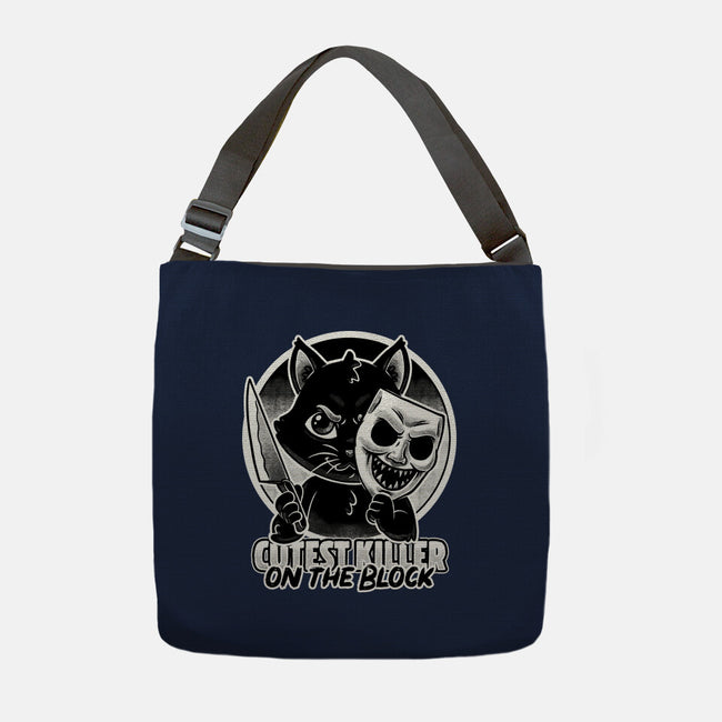 Cute Cat Killer-None-Adjustable Tote-Bag-Studio Mootant