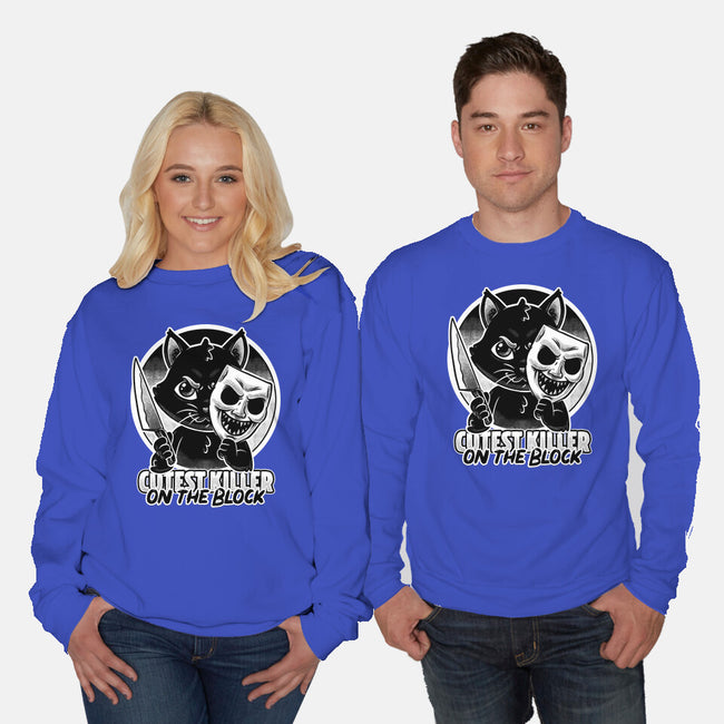 Cute Cat Killer-Unisex-Crew Neck-Sweatshirt-Studio Mootant