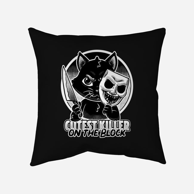 Cute Cat Killer-None-Non-Removable Cover w Insert-Throw Pillow-Studio Mootant