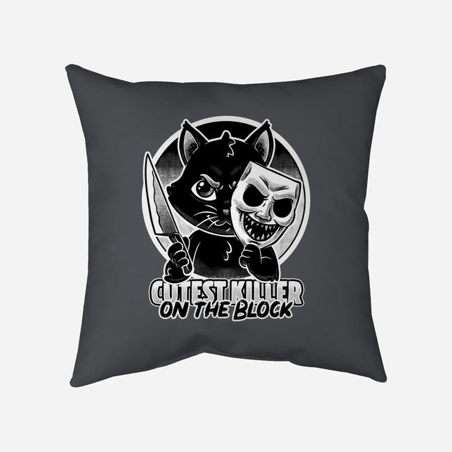 Cute Cat Killer-None-Non-Removable Cover w Insert-Throw Pillow-Studio Mootant