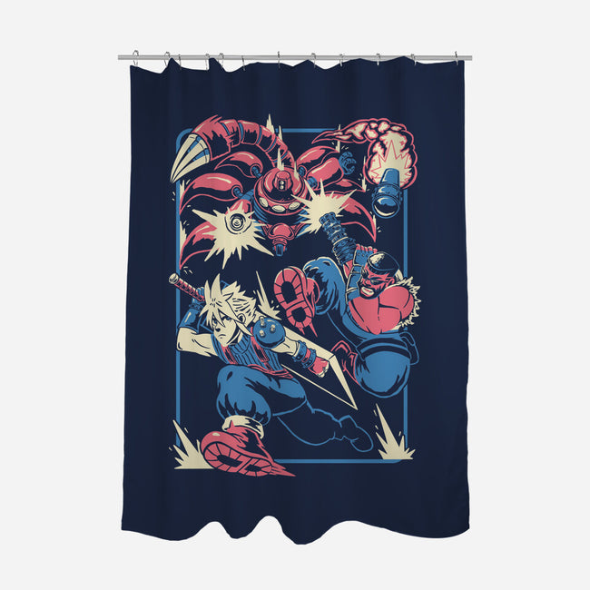 Sentinel's Rampage-None-Polyester-Shower Curtain-Henrique Torres