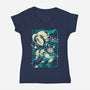 Legendary Shapeshifter-Womens-V-Neck-Tee-Henrique Torres