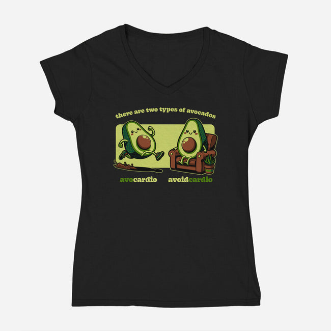 Avocado Tired Exercise-Womens-V-Neck-Tee-Studio Mootant