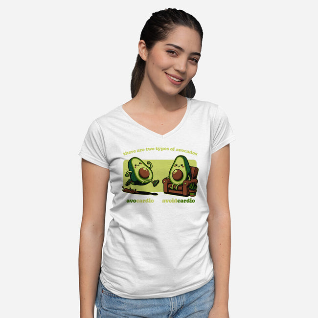 Avocado Tired Exercise-Womens-V-Neck-Tee-Studio Mootant