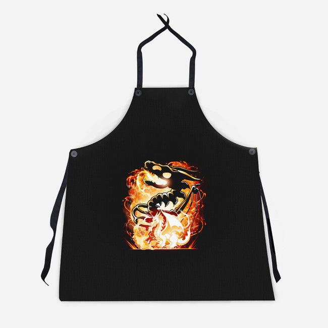 Skeleton Dragon-Unisex-Kitchen-Apron-Vallina84