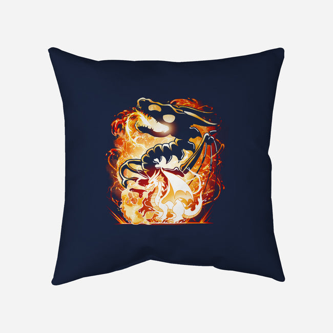 Skeleton Dragon-None-Non-Removable Cover w Insert-Throw Pillow-Vallina84