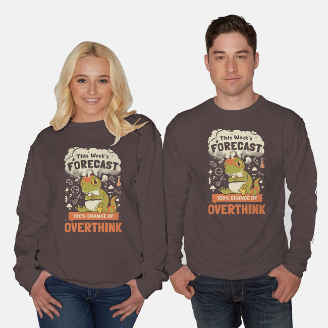 100% Chance Of Overthink-Unisex-Crew Neck-Sweatshirt-Heyra Vieira