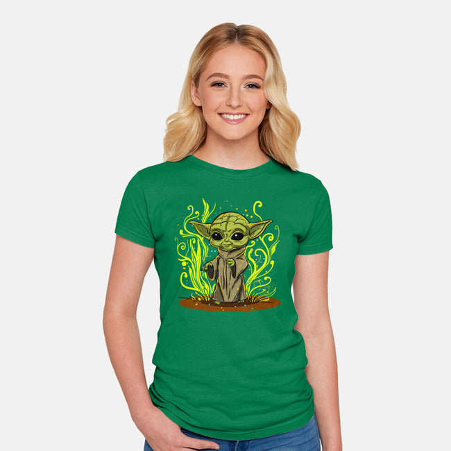 Grogu's Garden-Womens-Fitted-Tee-kharmazero