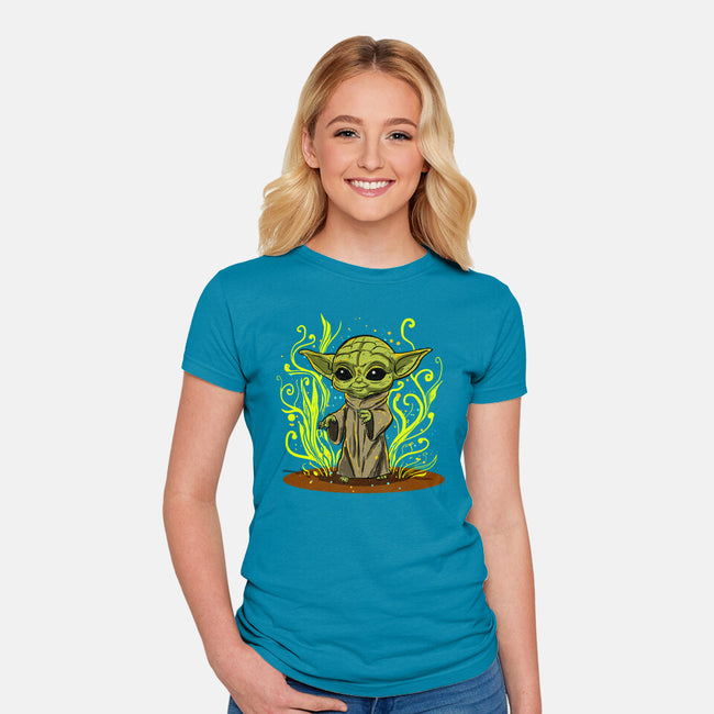 Grogu's Garden-Womens-Fitted-Tee-kharmazero