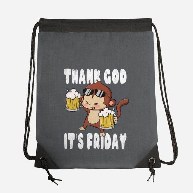 Friday Monkey-None-Drawstring-Bag-fanfabio