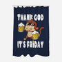 Friday Monkey-None-Polyester-Shower Curtain-fanfabio