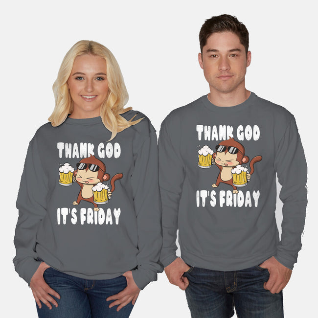 Friday Monkey-Unisex-Crew Neck-Sweatshirt-fanfabio