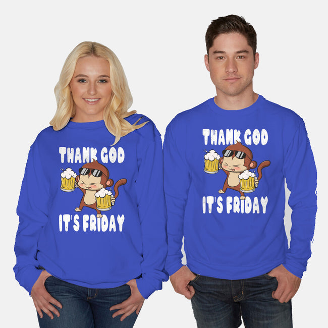 Friday Monkey-Unisex-Crew Neck-Sweatshirt-fanfabio