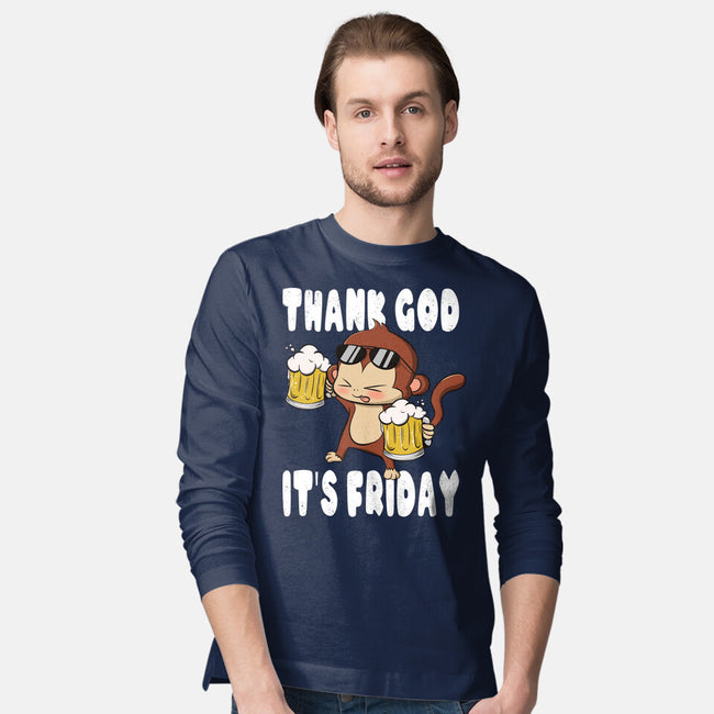 Friday Monkey-Mens-Long Sleeved-Tee-fanfabio