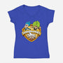 Saiyanmaniacs-Womens-V-Neck-Tee-Barbadifuoco