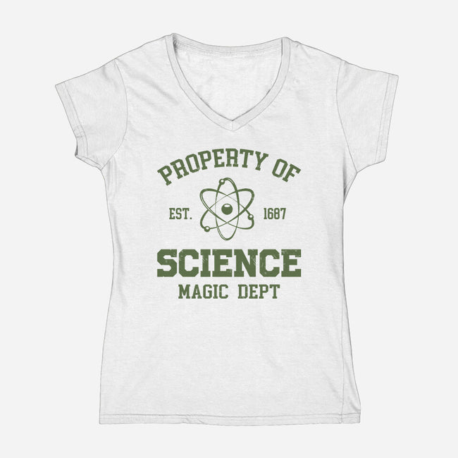 Property Of Science-Womens-V-Neck-Tee-Melonseta