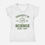 Property Of Science-Womens-V-Neck-Tee-Melonseta