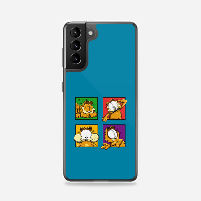 Orange Cat Emotions-Samsung-Snap-Phone Case-nickzzarto