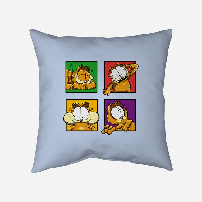 Orange Cat Emotions-None-Non-Removable Cover w Insert-Throw Pillow-nickzzarto