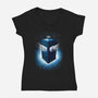 Tardis Splash-Womens-V-Neck-Tee-Tronyx79