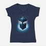 Tardis Splash-Womens-V-Neck-Tee-Tronyx79