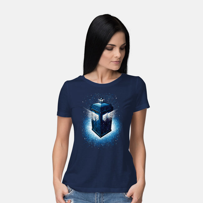 Tardis Splash-Womens-Basic-Tee-Tronyx79