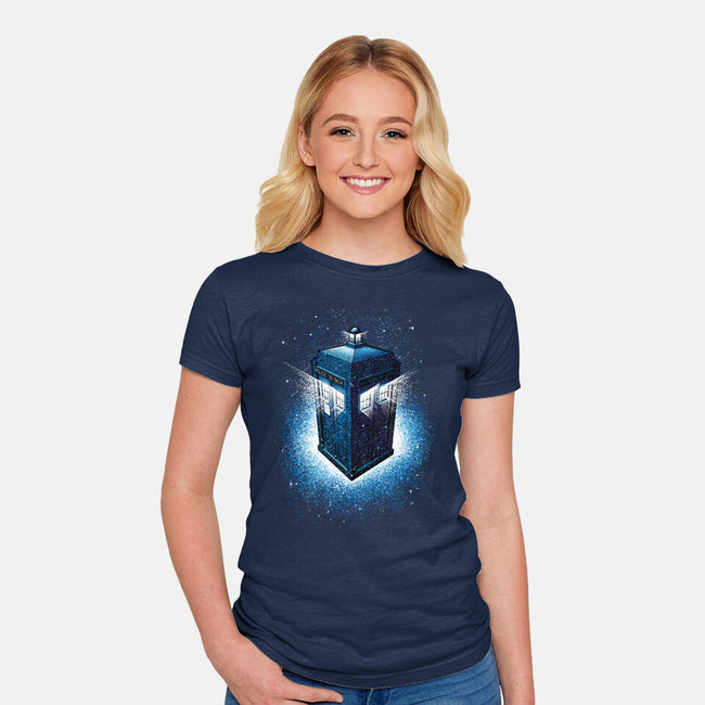 Tardis Splash-Womens-Fitted-Tee-Tronyx79