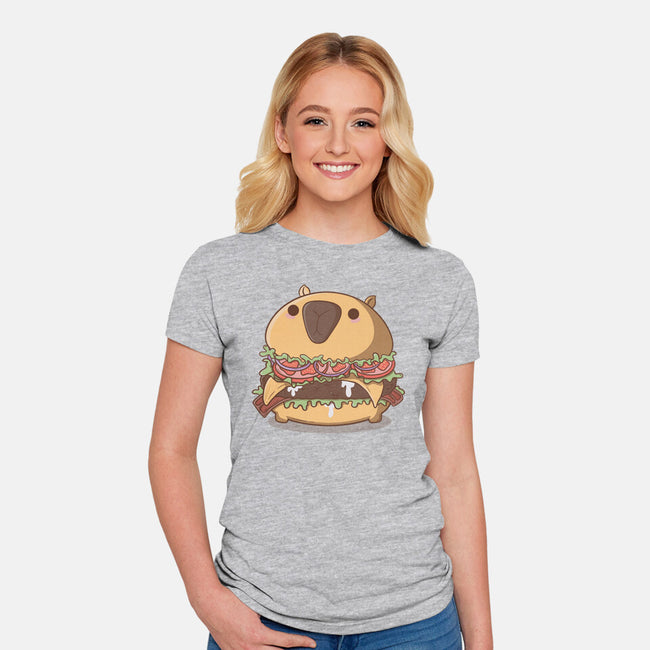 Capyburger-Womens-Fitted-Tee-Claudia