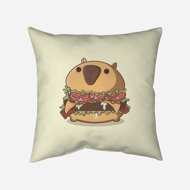 Capyburger-None-Non-Removable Cover w Insert-Throw Pillow-Claudia