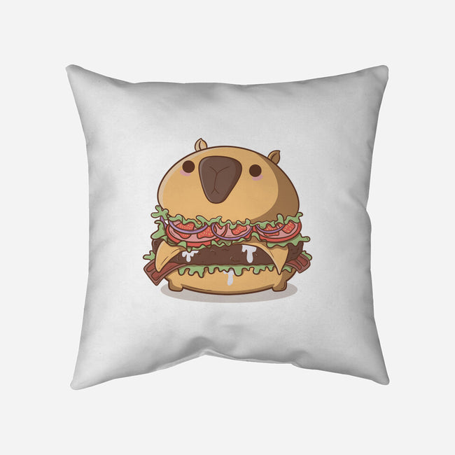 Capyburger-None-Non-Removable Cover w Insert-Throw Pillow-Claudia