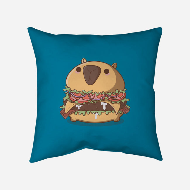 Capyburger-None-Removable Cover-Throw Pillow-Claudia