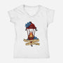 Eternal Traveling Companion-Womens-V-Neck-Tee-Alexhefe