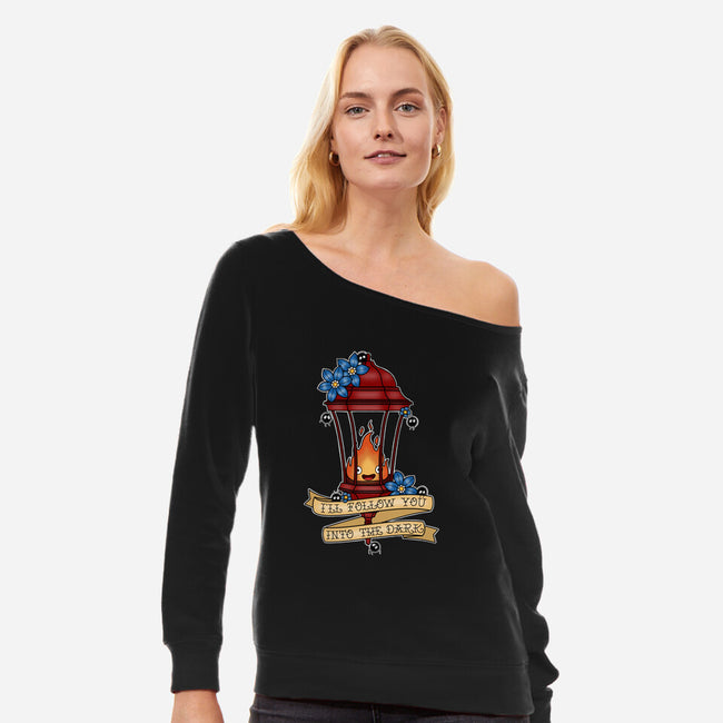 Eternal Traveling Companion-Womens-Off Shoulder-Sweatshirt-Alexhefe