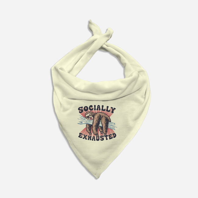 Socially Exhausted-Cat-Bandana-Pet Collar-momma_gorilla