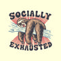 Socially Exhausted-None-Removable Cover w Insert-Throw Pillow-momma_gorilla