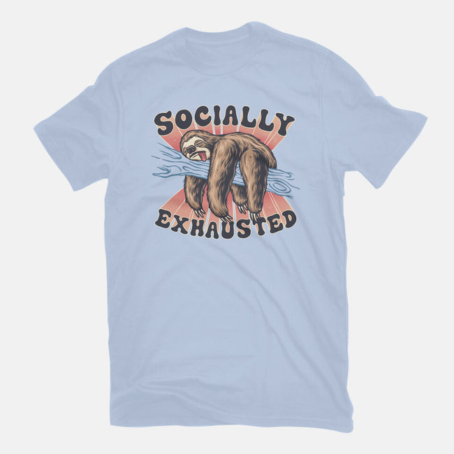 Socially Exhausted-Womens-Fitted-Tee-momma_gorilla