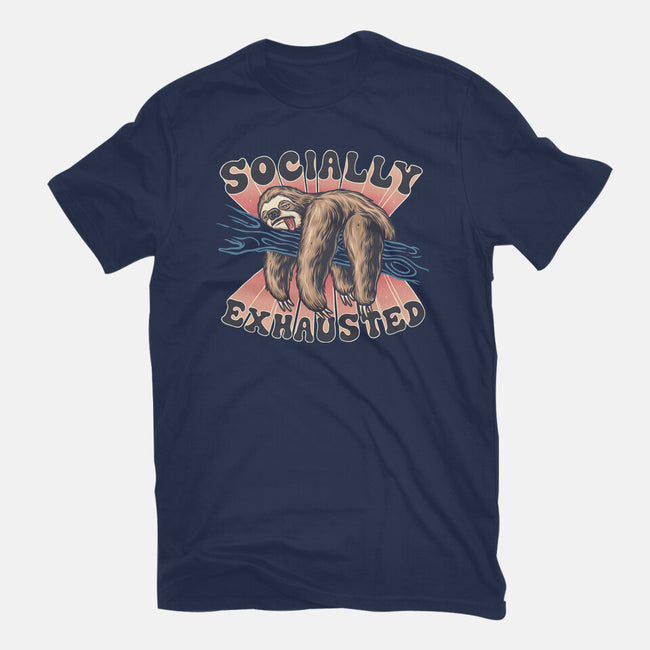 Socially Exhausted-Womens-Fitted-Tee-momma_gorilla