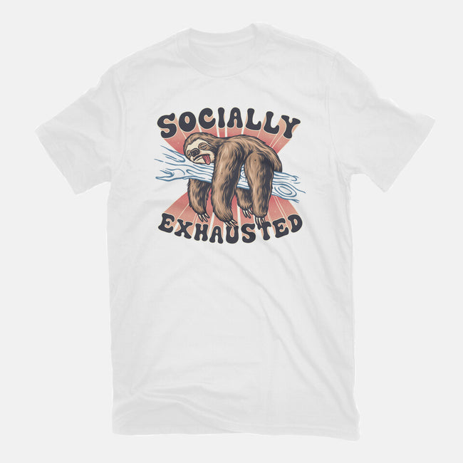 Socially Exhausted-Womens-Fitted-Tee-momma_gorilla