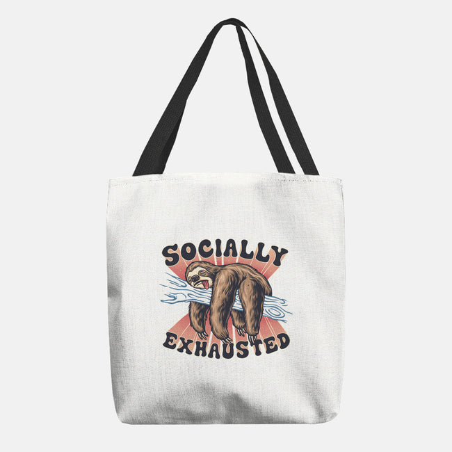 Socially Exhausted-None-Basic Tote-Bag-momma_gorilla