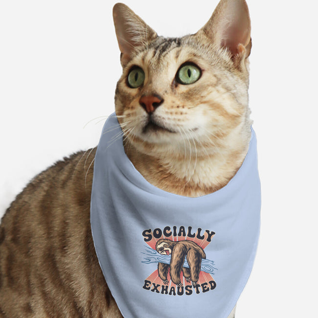 Socially Exhausted-Cat-Bandana-Pet Collar-momma_gorilla